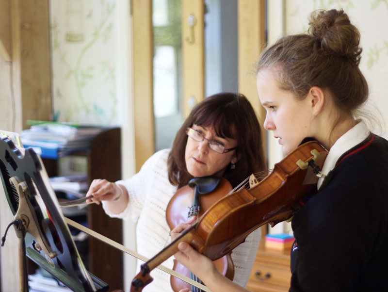 music lesson underway